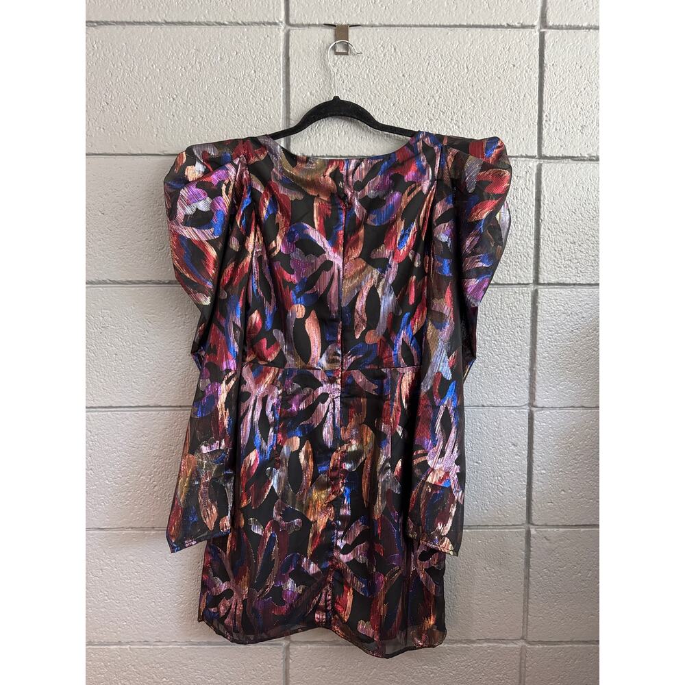 NWT Women Sabina Musayev Clematis Jacquard Mini Dress in Black Metallic size XS - Picture 3 of 4